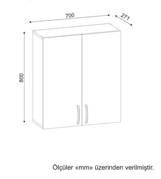 Kúpeľňová skrinka Benito Üst - White – Obrázok 3