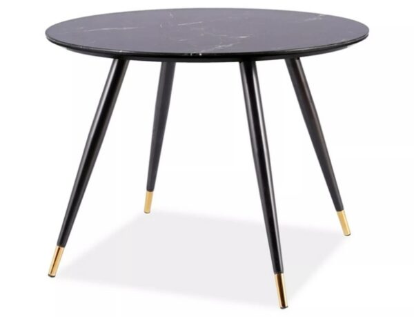 Okrúhly jedálenský stôl Cyryl 100 cm čierny