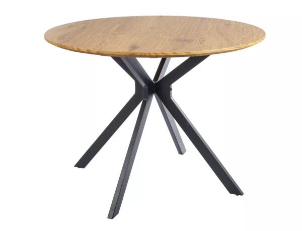 Okrúhly stôl Aster 100 cm dub prírodný/čierny