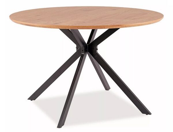 Okrúhly stôl Aster 120 cm dub prírodný/čierny
