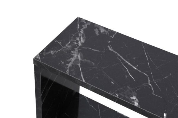 Príručný stolík / Odkladací stolík Life - Black, Marble – Obrázok 4