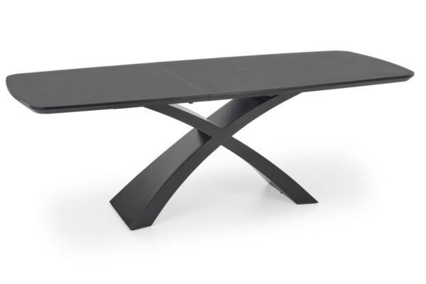 Rozkladací jedálenský stôl Silvestro 180/220 cm sivý/čierny