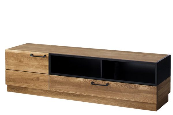TV stolík Mosaic 25 170 cm z masívu dub medový/čierny