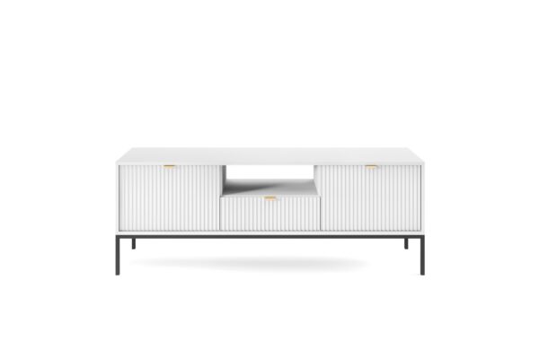 Televízny stolík Nova 154 cm biely/čierny