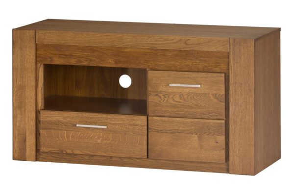 Televízny stolík Velvet II 24 111 cm z masívu s LED osvetlením dub Rustikal