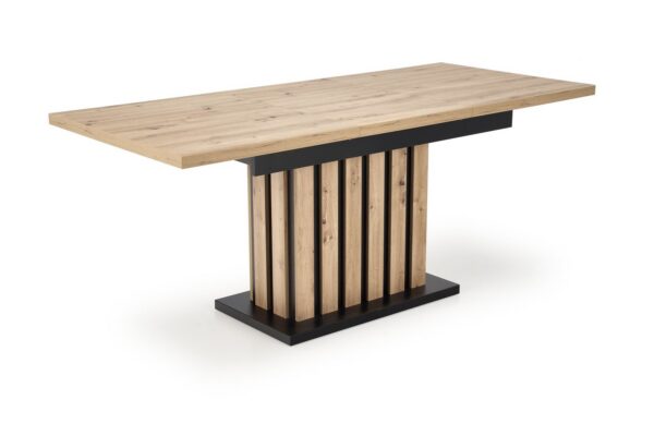 Jedálenský rozkladací stôl Lamello 160/210 cm dub artisan/čierny