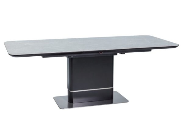 Jedálenský rozkladací stôl Pallas 160/210 cm keramika sivý mramor/čierny