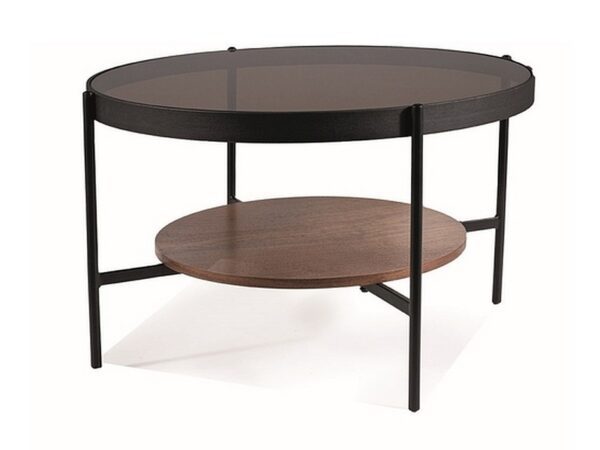 Konferenčný stolík Prima B 74 cm orech/čierny