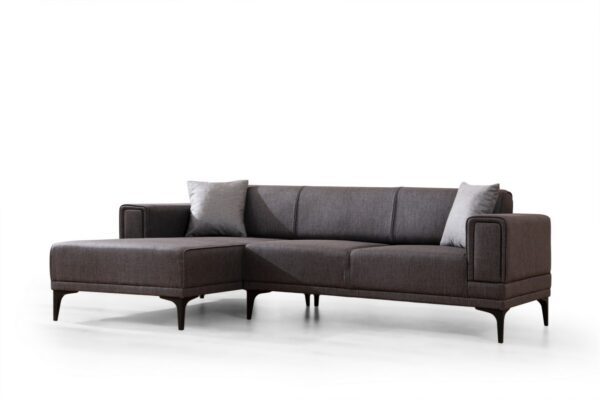 Rohová sedacia súprava Horizon 250 cm tmavosivá ľavá