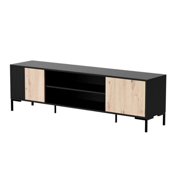 TV stolík Merci 180 cm čierny/dub artisan