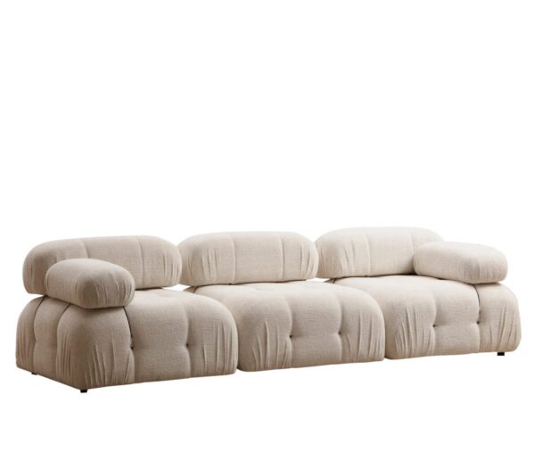 Trojmiestna modulárna pohovka Bubble 288 cm bouclé krémová