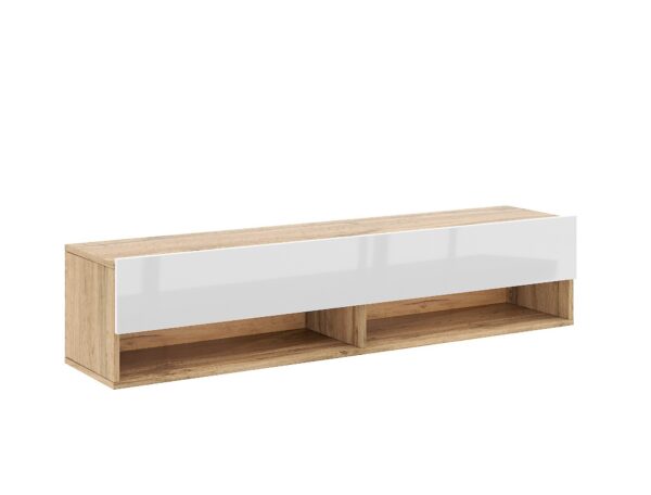 Závěsný TV stolek Derby 140 cm dub Wotan/bílý