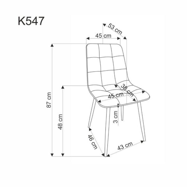 Jedálenská stolička K547 Halmar – Obrázok 4