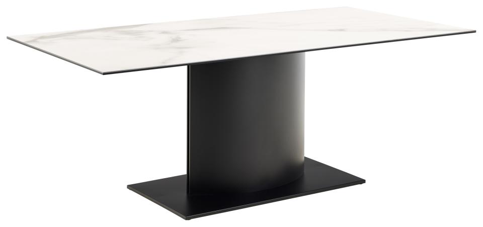 Jedálenský stôl Marbella 200 cm čierny/mramorovo biely