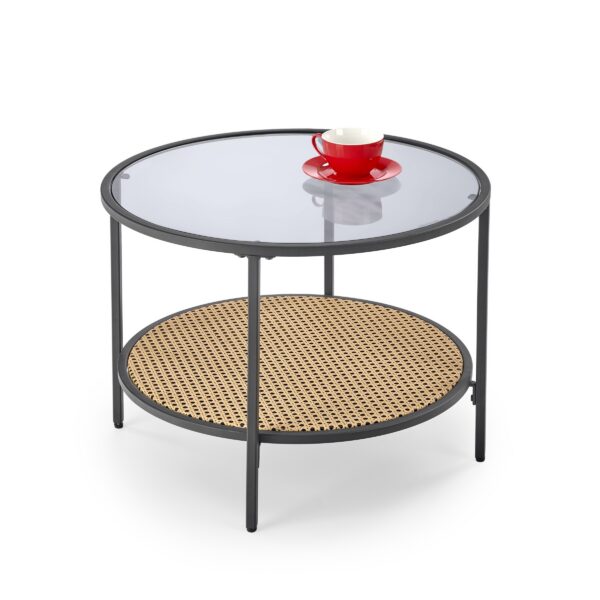 Konferenčný stolík Dakota 60 cm hnedý/číry