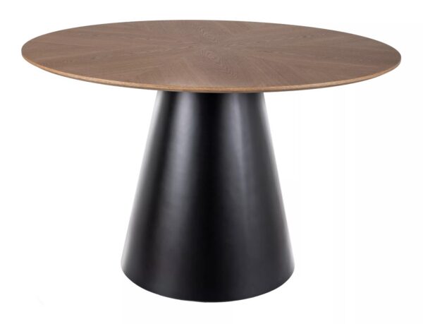 Kulatý jídelní stůl Angel 120 cm dub přírodní/černý