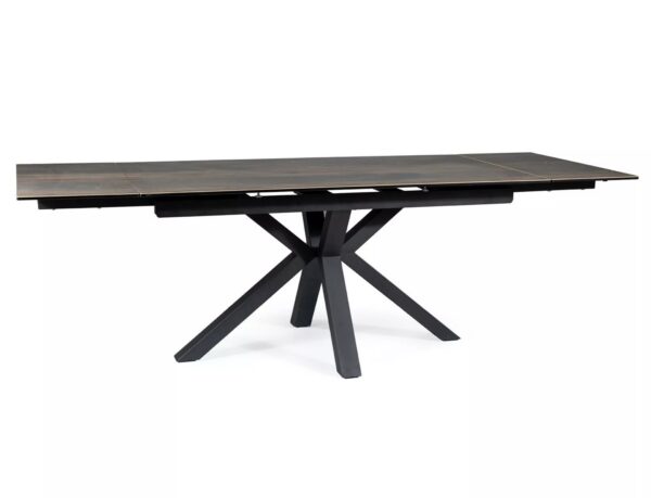 Rozkladací jedálenský stôl Columbus Keramický 160/240 cm hnedý/čierny