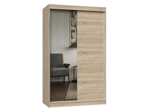Šatní skříň Iga 120 cm se zrcadlem dub Sonoma