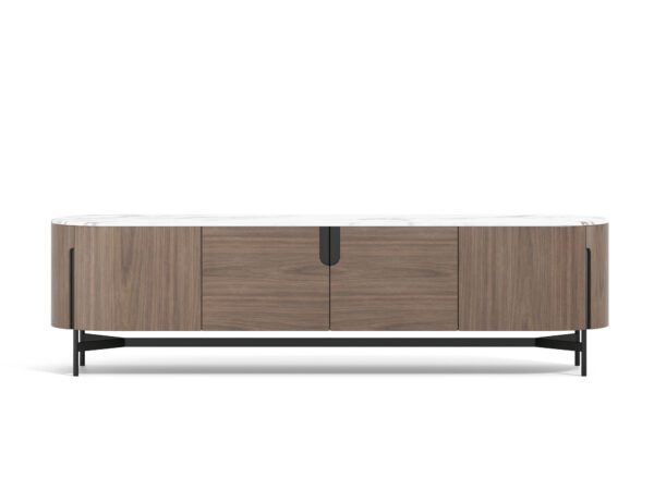 TV stolek Silario 220 cm ořech/mramor