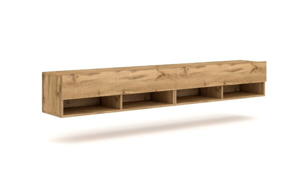 Závěsný TV stolek Derby 280 cm dub Wotan