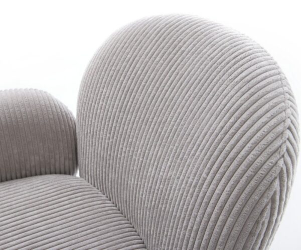 Jedálenská stolička Nube-Flex s opierkami manšester strieborno sivá – Obrázok 4