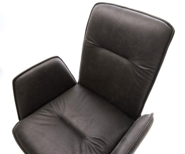 Otočná jedálenská stolička Vinja-Flex mikrovlákno antracitová vintage – Obrázok 4
