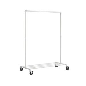 Pojízdný stojan na oblečení Clair 100 cm bílý