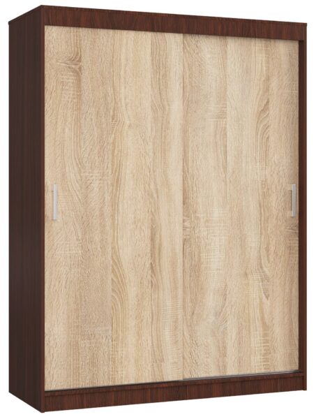 Šatní skříň CLP Mono 150 cm wenge/dub sonoma