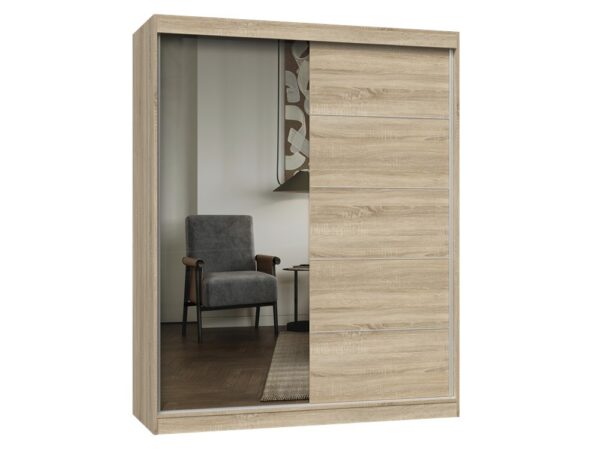 Šatní skříň se zrcadlem Iga 160 cm dub Sonoma II