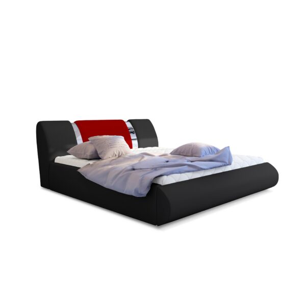 Dvoulůžková postel Flavio 140x200 eko kůže Soft 11 černá/Soft - výber z 9 prevedení