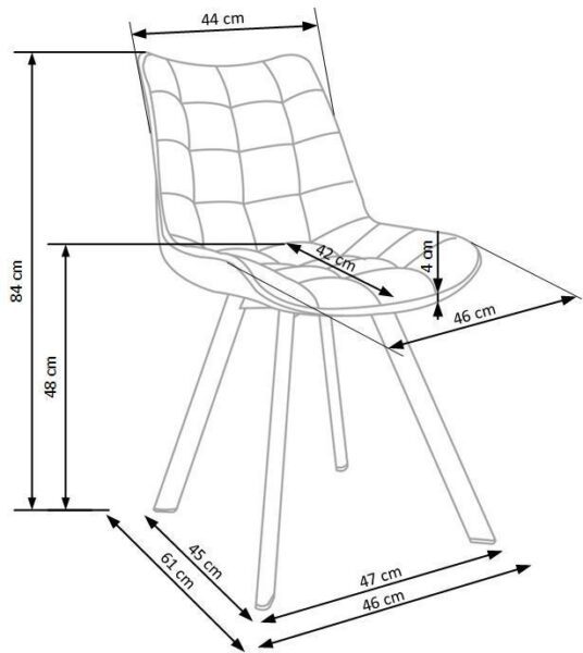 Jedálenská stolička K332 II Halmar – Obrázok 3