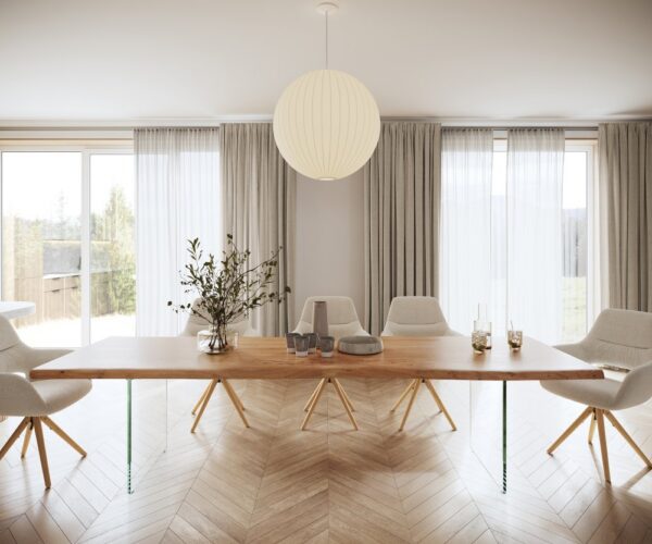 Jedálenský stôl Edge 300x100 XL akácia prírodná sklo Live-Edge – Obrázok 2