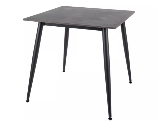 Jedálenský stôl Rion 80 cm keramika čierny mramor/čierny