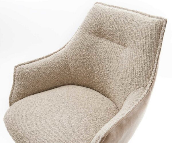 Barová stolička Alja-Flex zmiešané materiály mikrovlákno tmavobéžová – Obrázok 4