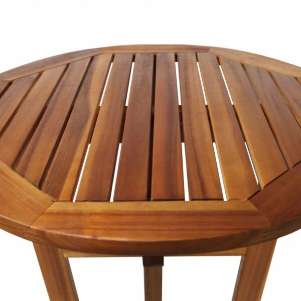 Barový stôl 60 cm z akáciového dreva – Obrázok 4