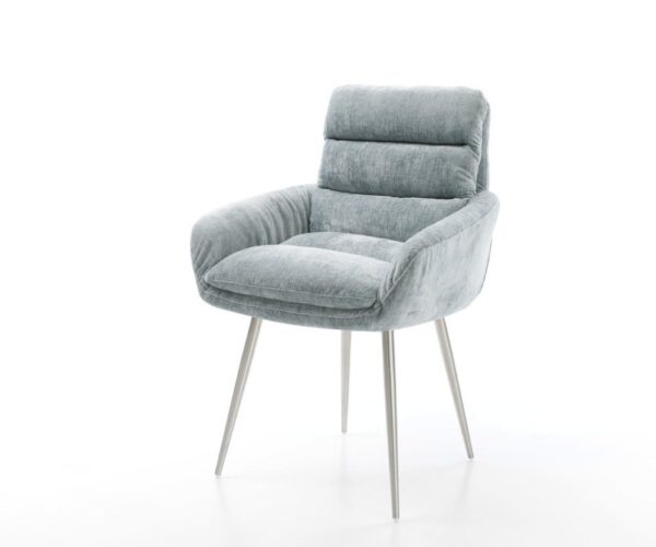 Jedálenská stolička Abelia-Flex s opierkami chenille pastelovo modrá 4