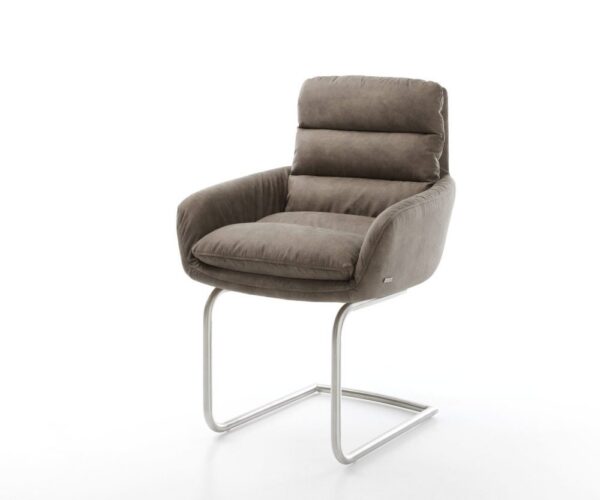 Jedálenská stolička Abelia-Flex s opierkami mikrovlákno taupe vintage