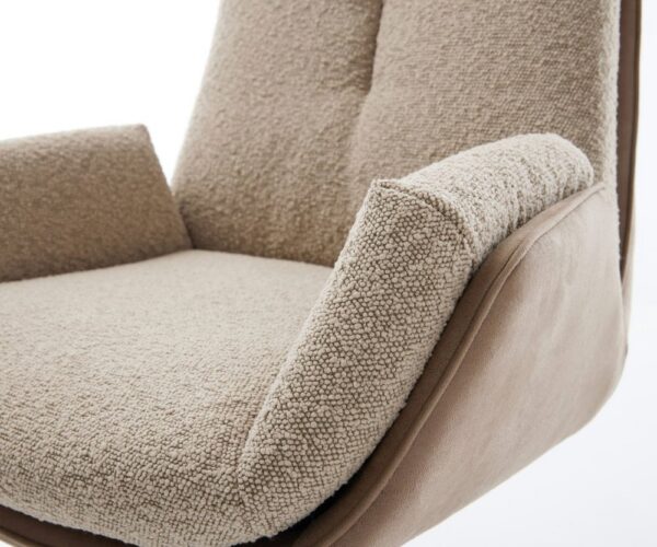 Jedálenská stolička Clea-Flex zmiešané materiály tmavobéžová – Obrázok 4