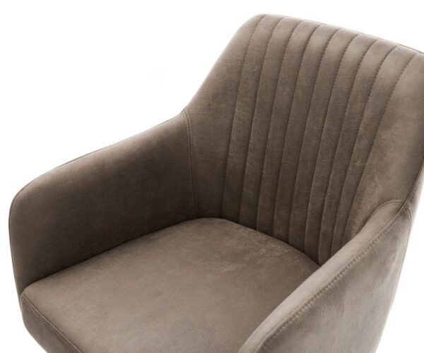 Jedálenská stolička Greg-Flex mikrovlákno taupe vintage jedálenská – Obrázok 4