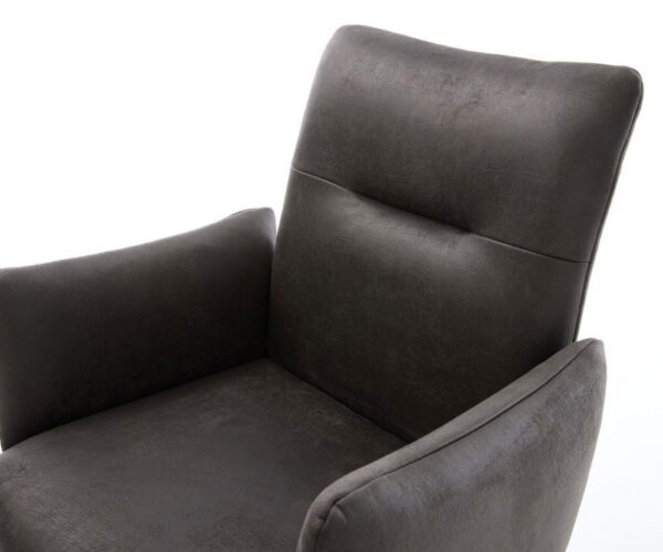 Jedálenská stolička Jova-Flex s opierkami mikrovlákno antracit vintage – Obrázok 4