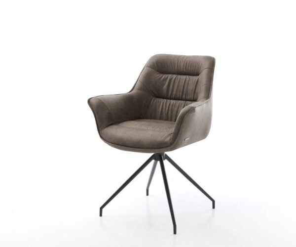Jedálenská stolička Kaira-Flex mikrovlákno taupe vintage krížová