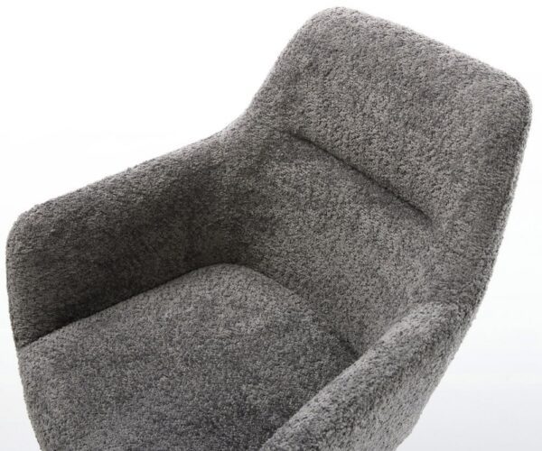 Jedálenská stolička Pejo-Flex bouclé sivá jedálenská stolička plochá – Obrázok 4