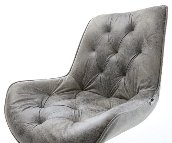 Jedálenská stolička Taimi-Flex mikrovlákno sivá vintage jedálenská – Obrázok 4