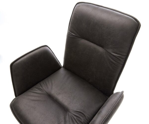 Jedálenská stolička Vinja-Flex mikrovlákno antracitová vintage – Obrázok 4