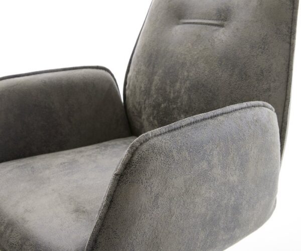 Jedálenská stolička Zoa-Flex mikrovlákno sivá vintage jedálenská – Obrázok 4