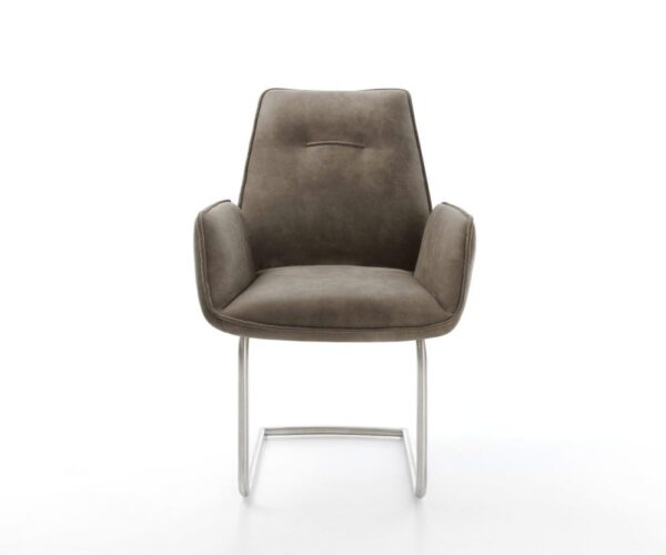 Jedálenská stolička Zoa-Flex mikrovlákno taupe vintage jedálenská – Obrázok 2