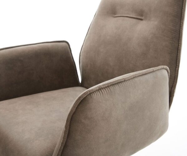 Jedálenská stolička Zoa-Flex mikrovlákno taupe vintage jedálenská – Obrázok 4
