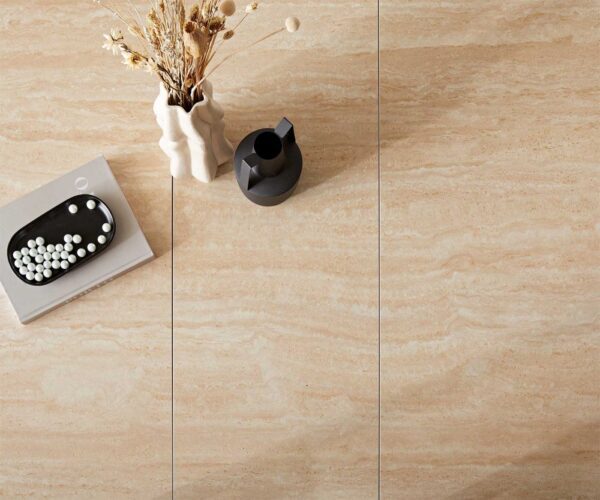 Jedálenský stôl Edge 180-220x100 keramika travertín prírodný krížová – Obrázok 3