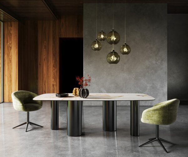 Jedálenský stôl Edge oválny 240x120 keramika Iris FMG Patagonia – Obrázok 2
