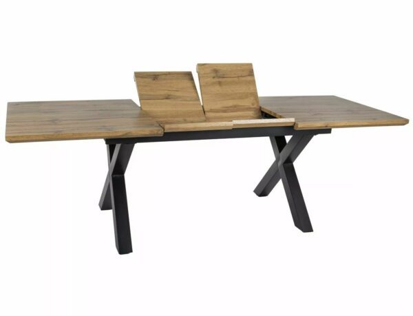 Jídelní rozkládací stůl Xaviero 160/240 cm dub artisan/černý